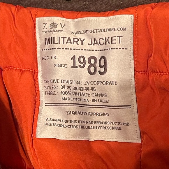 Zadig & Voltaire Military Jacket - Picture 7 of 10